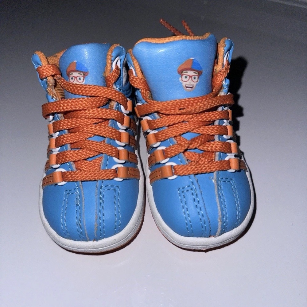 Blue and Orange Kids Sneakers - Blippi Baby Shoes Size 2